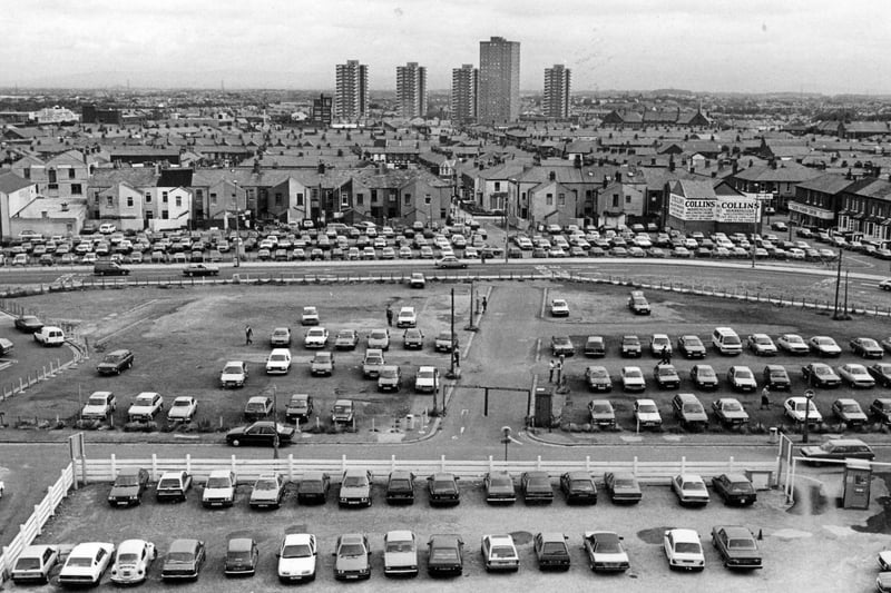 This view of the area where the flats once stood is no longer possible. Not only are they not there anymore, Sainsbury's blocks the view