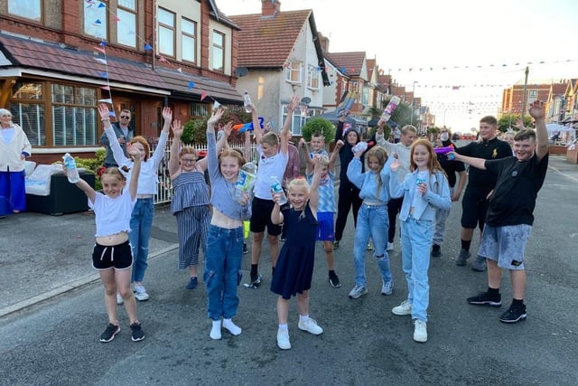 Youngsters on Galloway Road, Fleetwood, enjoying the street party celebrations for the Queen's Platinum Jubilee