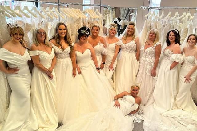 They're all set for the charity wedding walk in Blackpool this Saturday