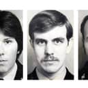 The three officers who died in the tragedy in January 1983 - PCs Angela Bradley, Gordon Connolly and Colin Morrison