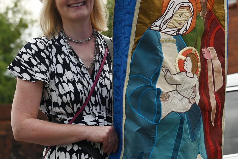 A participant in the Warton Carnival Day procession.