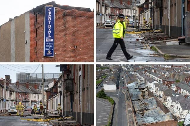 The devastating aftermath of the fire at the Central Club on Kent Road in Blackpool