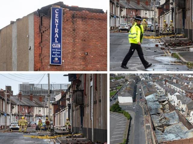 The devastating aftermath of the fire at the Central Club on Kent Road in Blackpool