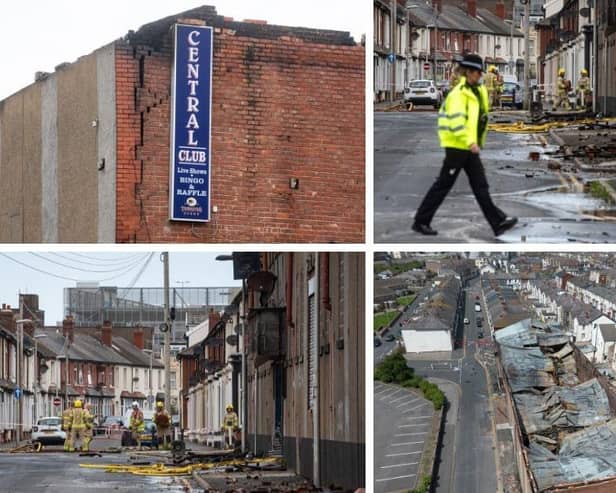 The devastating aftermath of the fire at the Central Club on Kent Road in Blackpool