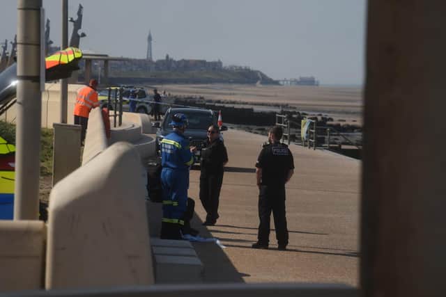 Police and Coastguard shut Cleveleys beach after a 'suspicious object' was found this morning (Monday, July 18)