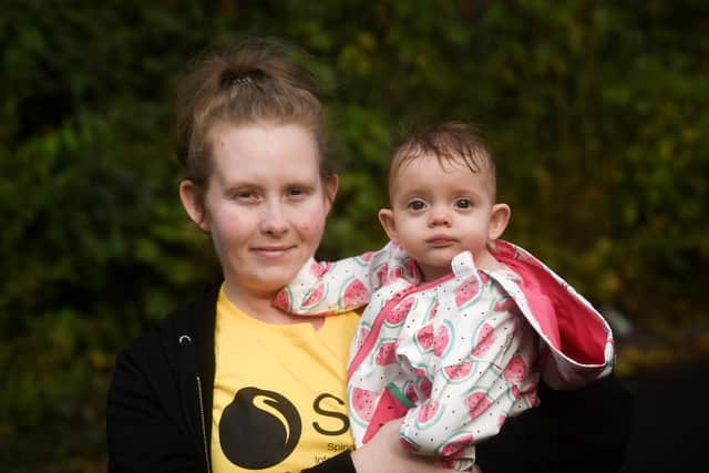 Emma Cowley with daughter Ava Freeman, who has spina bifida and survived a string of serious health issues last year