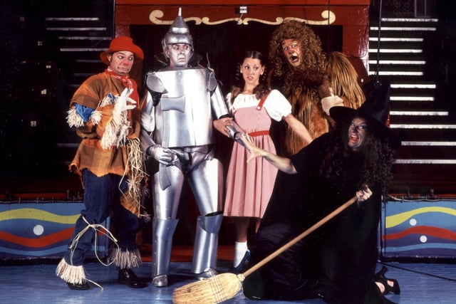 The cast from The Wizard of Oz Christmas Circus at Blackpool Tower, 2000