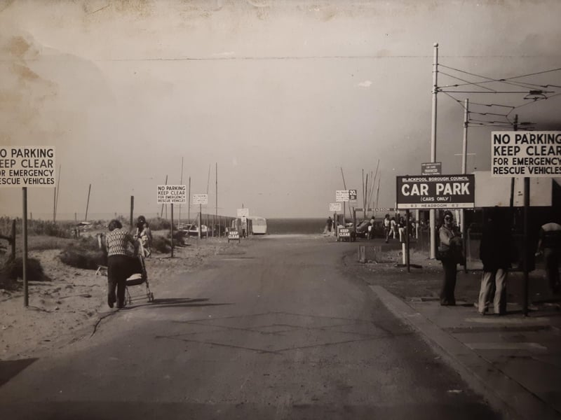 The slipway to the beach at Squires Gate Lane in 1977