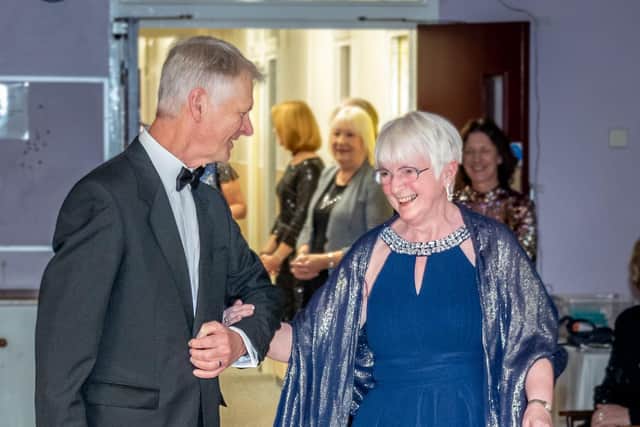 Heather Diggings from the Treales Women’s Institute is escorted by Roger Wordsworth (wearing model’s own) in a party piece to wow the crowds
Pic: David Bradbury
