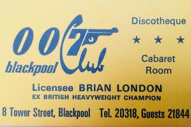 An old flyer for the 007 club