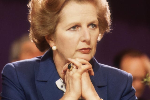 Prime Minister Margaret Thatcher at the Tory Party Conference in Blackpool in 1981