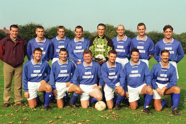 The Fire Brigade, 1997. Back L-R Martyn Ball, Dave Horn, Chris White, Adam Jones, Paul Ling, Johnny Walker, Alistair Park and Dave Eastham. Front L-R Steve Simms, Gary Collins, Steve Palmer, Mick Parry, Dave Vinden and Lee Van Cliff