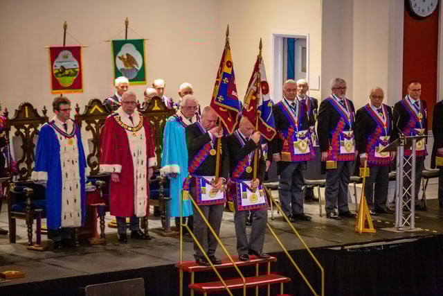 The colourful Royal Arch pageant was part of the day's proceedings.