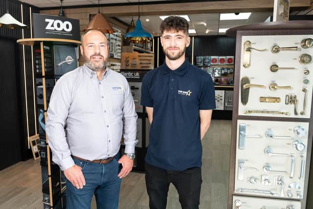 Managing Director Chris Smith and Salesman William McDonald at Top Gun Group on Trident Business Park in Blackpool. Photo: Kelvin Lister-Stuttard