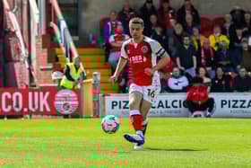 Fleetwood Town midfielder Jordan Rossiter during the Sky Bet League One match between Fleetwood Town and Portsmouth at Highbury Stadium last August