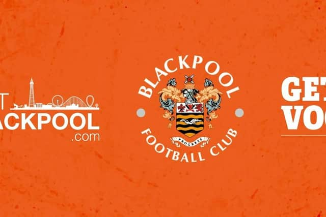 Blackpool FC's shirts will feature the logos of VisitBlackpool and GET VOCAL