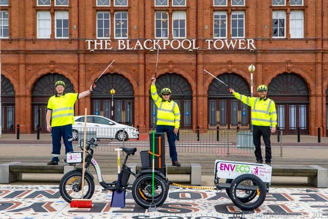The tricycles will be used by litter busters