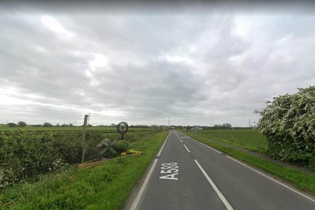 A white Ford Focus was crashed into a field off Carr Lane, Hambleton, where the driver, a man in his 40s, was found with serious injuries and taken to Royal Preston Hospital for treatment