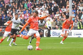 Gary Madine's saved penalty was one of several golden chances Blackpool squandered