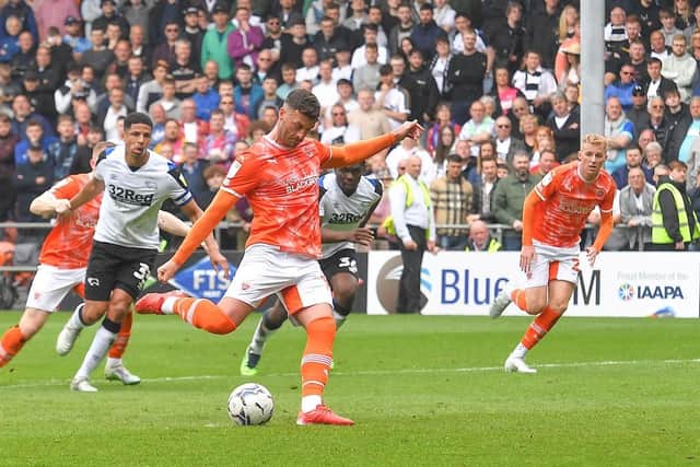 Gary Madine's saved penalty was one of several golden chances Blackpool squandered