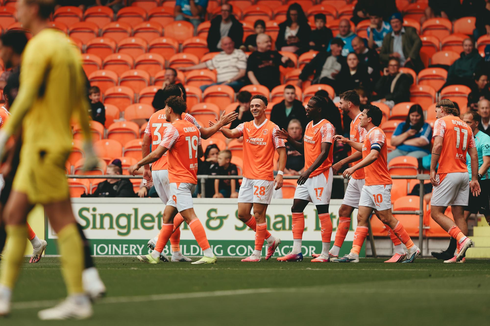 Blackpool took on Peterborough United at Bloomfield Road.