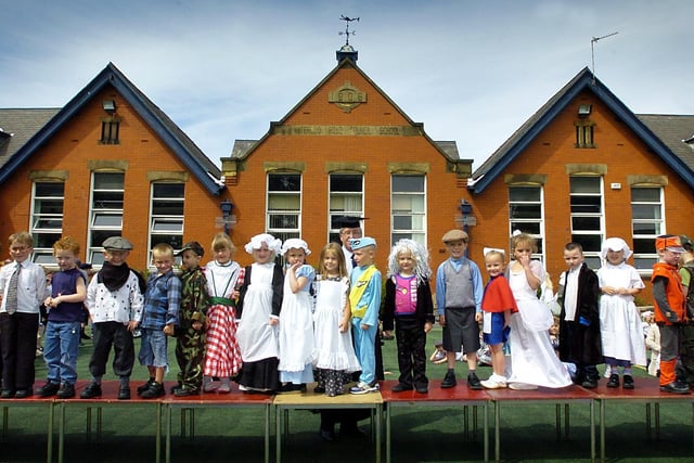 Pupils at Waterloo Primary School wore fancy dress to represent 100 years since the school opened