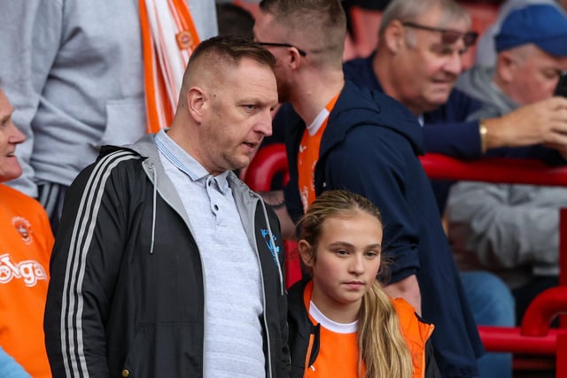 Blackpool fans at Oakwell for the Seasiders' game against Barnsley.