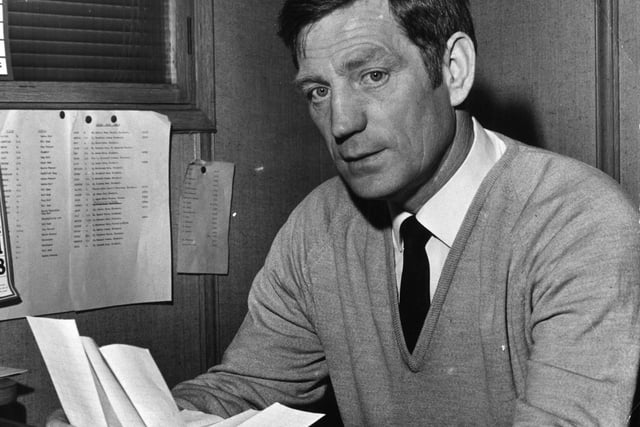 Les Shannon pictured when he took over as Blackpool FC  manager in 1969. A year later Blackpool were promoted to Division One