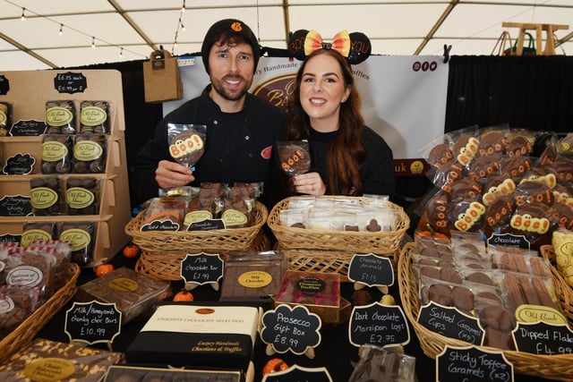 Dan Farran and Olivia Holland from Old Bank Chocolates stall.