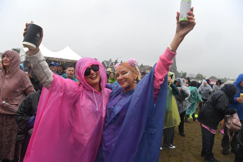 Friday night at Lytham Festival: crowds were in good spirits in spire of the rain