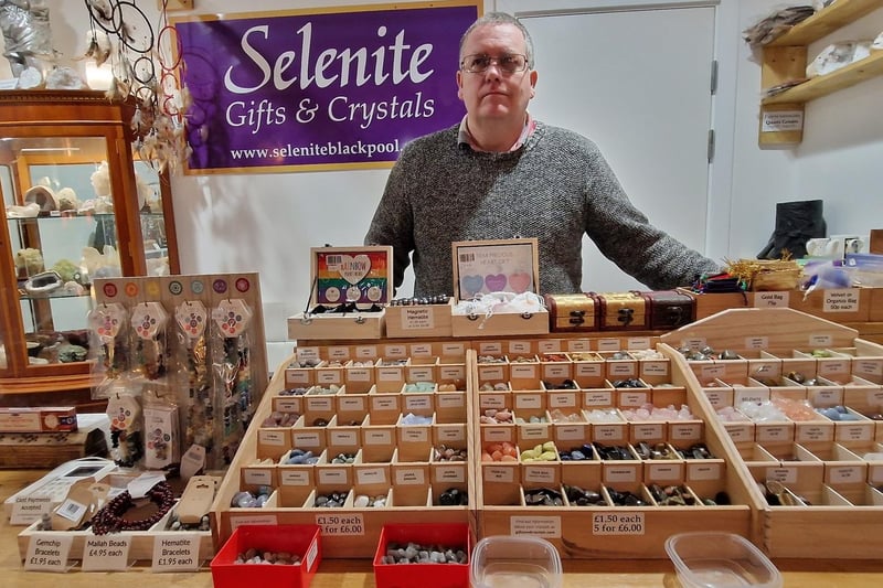 Danny Gee, co-owner of Selenite Crystals