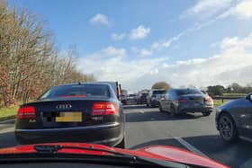 There are delays on the M55 after a crash involving multiple vehicles this morning (Tuesday, March 7)