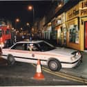 The town centre was brought to a standstill when the IRA planted firebombs in 1991