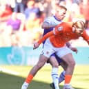The incident happened during Blackpool's 1-0 win against Wigan on Saturday
