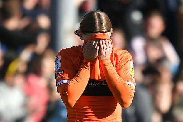 Josh Bowler can't hide his emotion at the full-time whistle