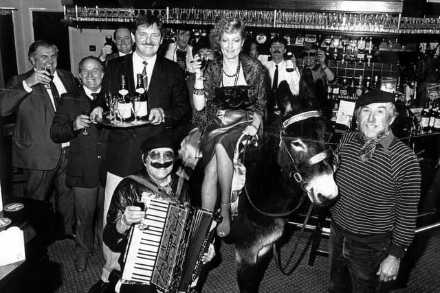 Staff and regulars at the Galleon during one of their fundraisers back in the 80s