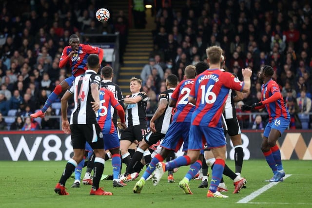 The first VAR decision that was overturned against Crystal Palace this season came in their clash with Newcastle United when Christian Benteke saw his late goal disallowed for a foul on Ciaran Clark.