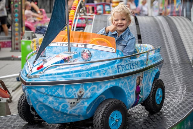 A Frozen ride seemed appropriate for Rose Cross at the Lytham Ice Cream Festival.