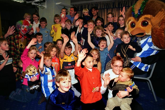 Ozzie Owl at the Sheffield Wednesday Staff Kids Party at Hillsborough in 1998