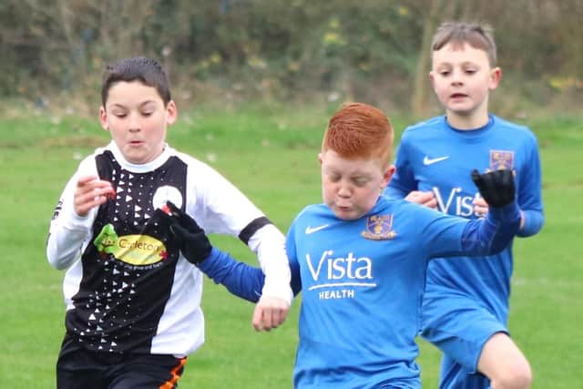 Kirkham Junior Yellows and Poulton Town Pumas are enjoying their second year of seven-a-side Picture: Karen Tebbutt