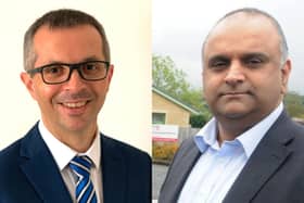 County Cllrs Aidy Riggott, cabinet member for economic development and growth, and Azhar Ali, Labour opposition group leader
