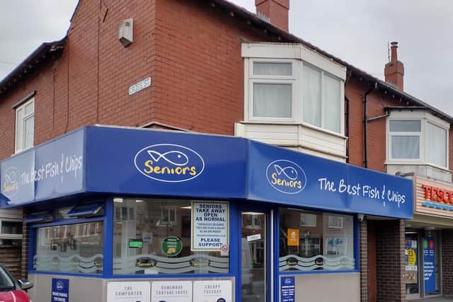 Seniors Fish and Chip shop in St Annes