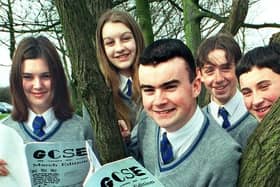 Year 10 business studies pupils branched out into journalism, by producing their own newspaper at St. Mary's RC High School. Pictured are Nicola Westhead, Danielle Lambert, Kenny Logue (editor), Paul Ronson and Sean Taylor