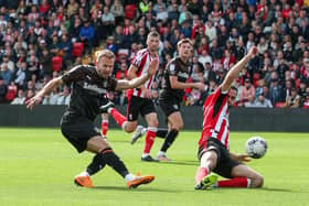 Jordan Rhodes made his Blackpool debut against Lincoln City