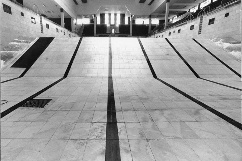 The pool had been emptied in this photo from 1989
