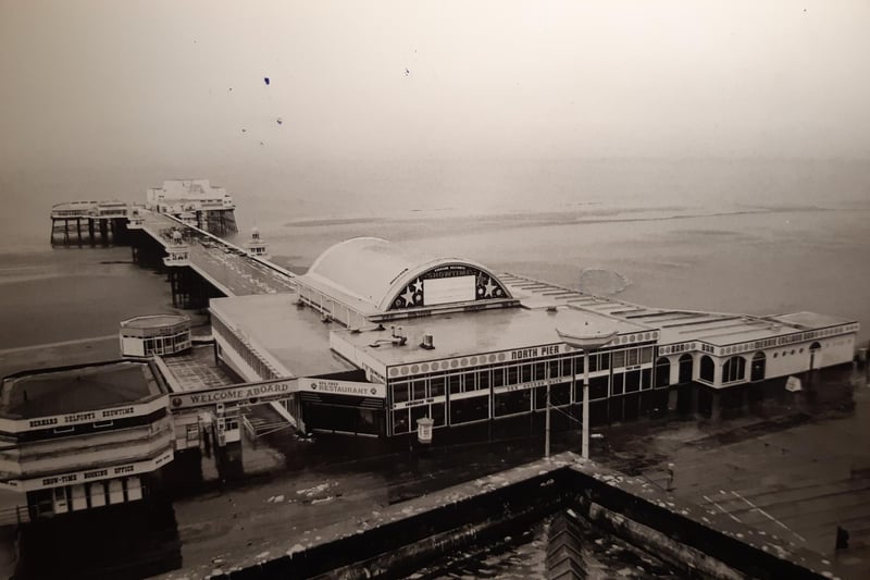 An aerial view of North Pier in January 1984