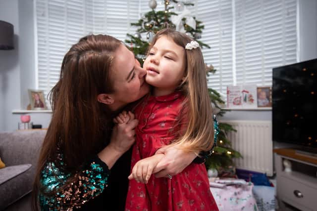 Mabel Gregson and mum Cheryl when she was younger