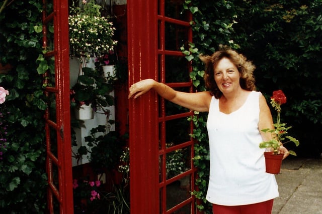 The 1996 private gardens competition winner Mrs Jeanne Harvey of Midgeland Road, Blackpool