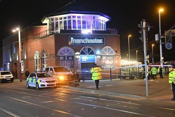 Police say a man in his 50s died after he was injured in a brawl involving around 15 football fans outside The Manchester pub following the Blackpool v Burnley match at Bloomfield Road on Saturday (March 4)