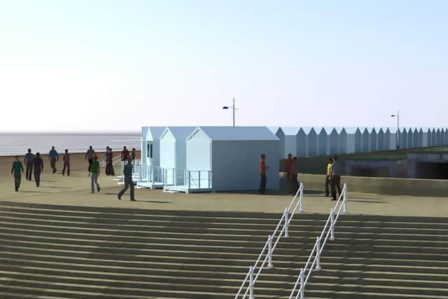 An artists impression of the new sea wall in St Annes
